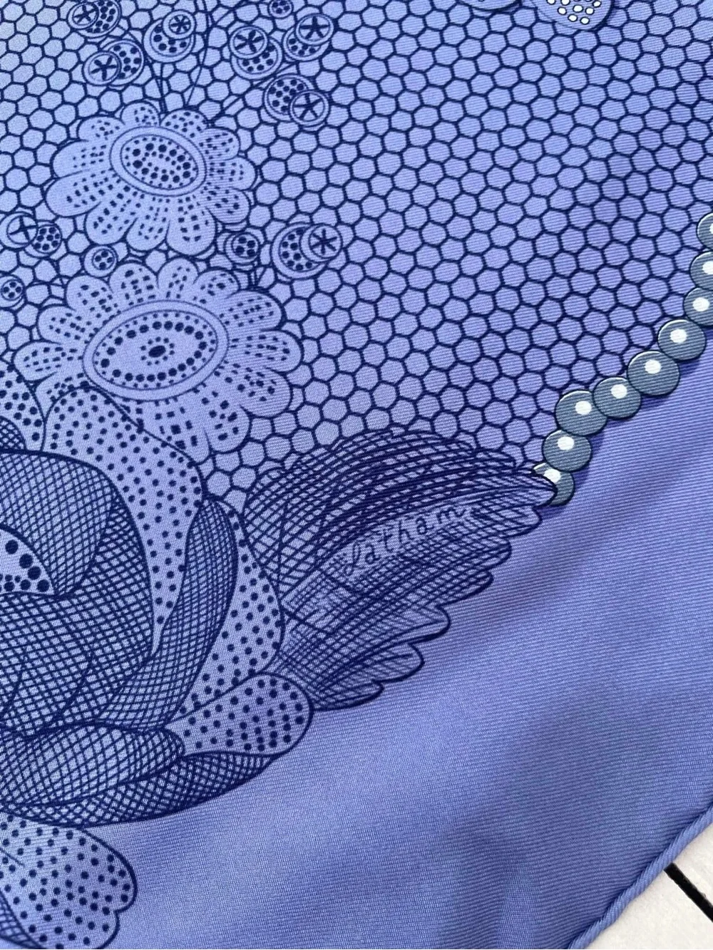 Hermes Lavender and Purple Silk Scarf - Picture 6 of 15